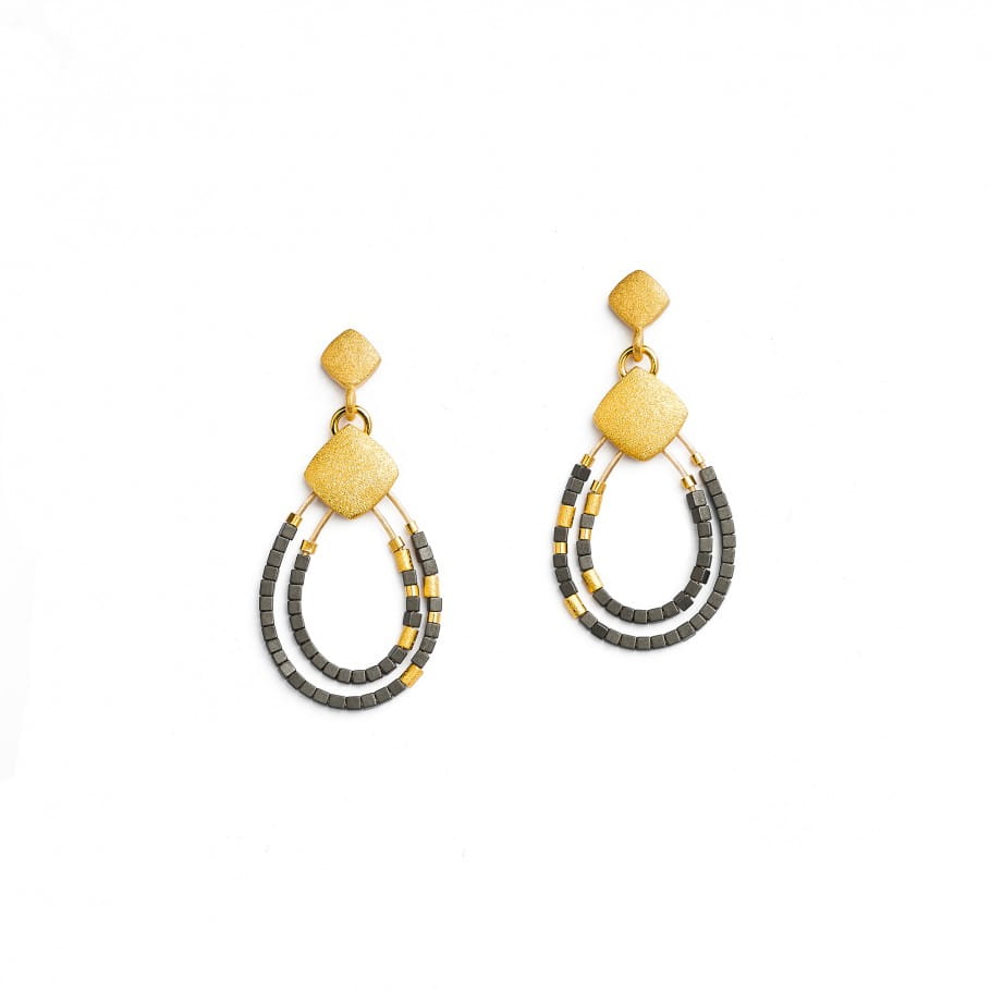 Bernd Wolf Climini earrings hematin matt 15577276