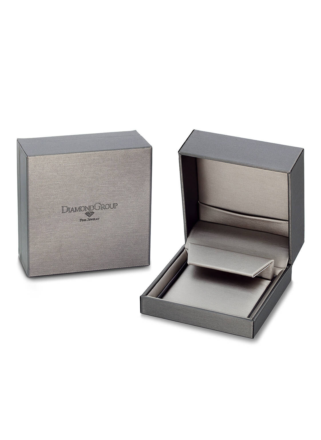 Illusion stud earrings 14kt 585 white gold 0.17ct