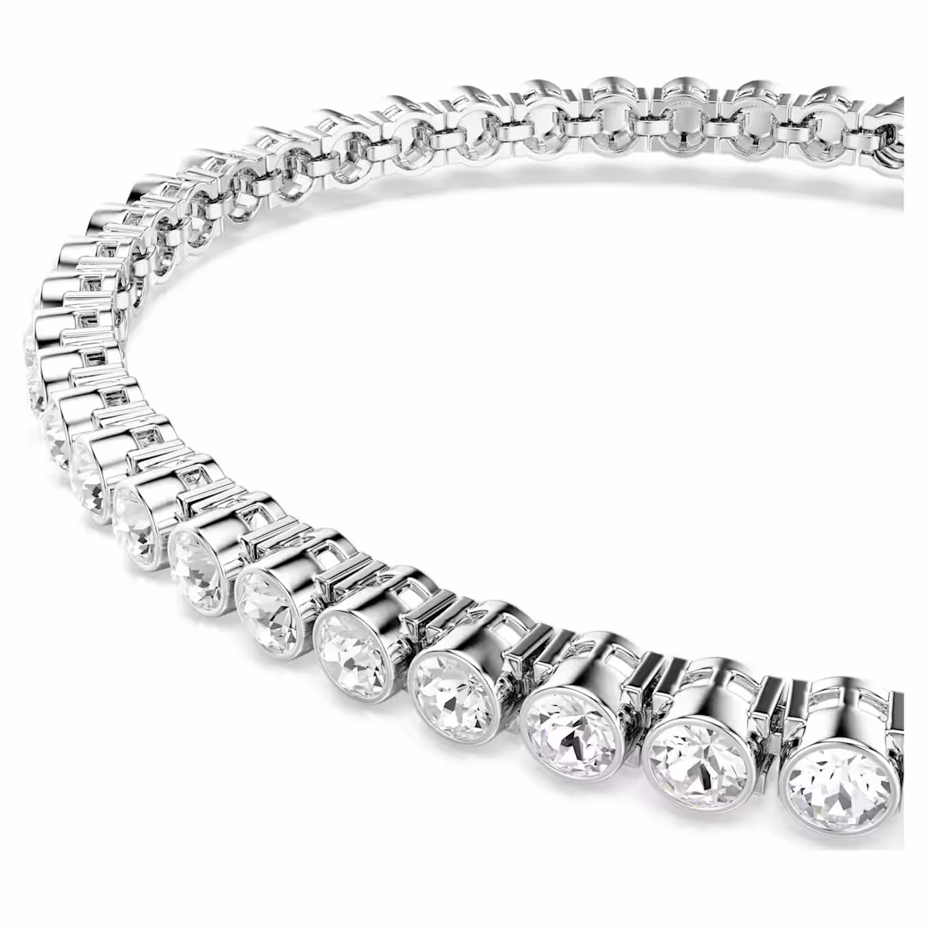 Swarovski Imber Emily Tennis Bracelet, Round Cut, White, Rhodium Plated