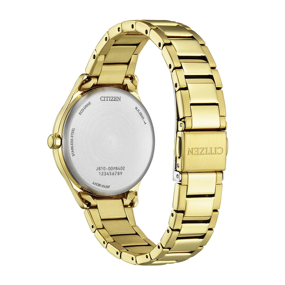 Citizen Eco-Drive Analog Quartz Stainless Steel Green, 33.5mm Women's Watch FE6122-64X