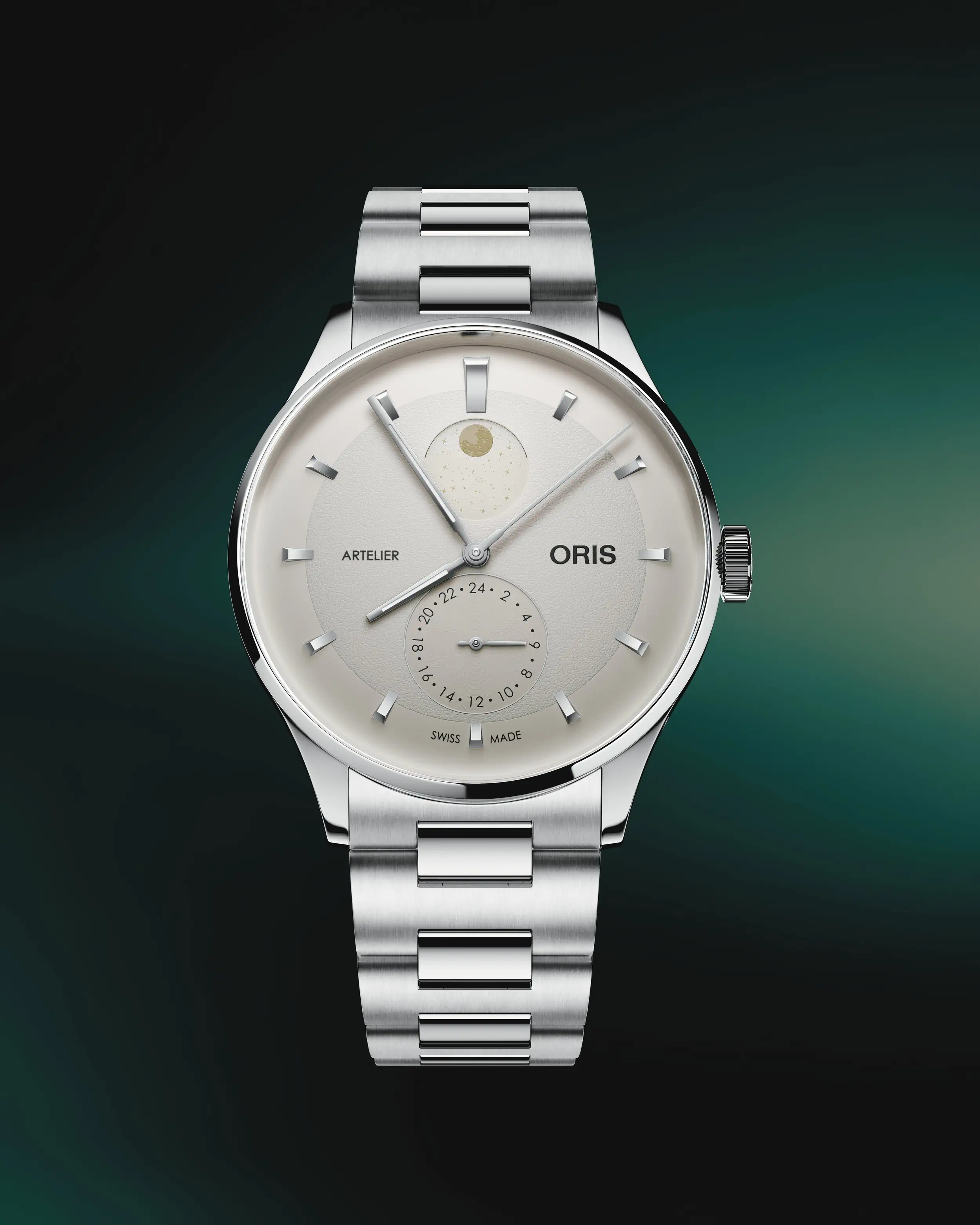 Oris Artelier Complication, 39.50 mm, stainless steel, white men's watch 01 782 7811 4051-07 8 20 20