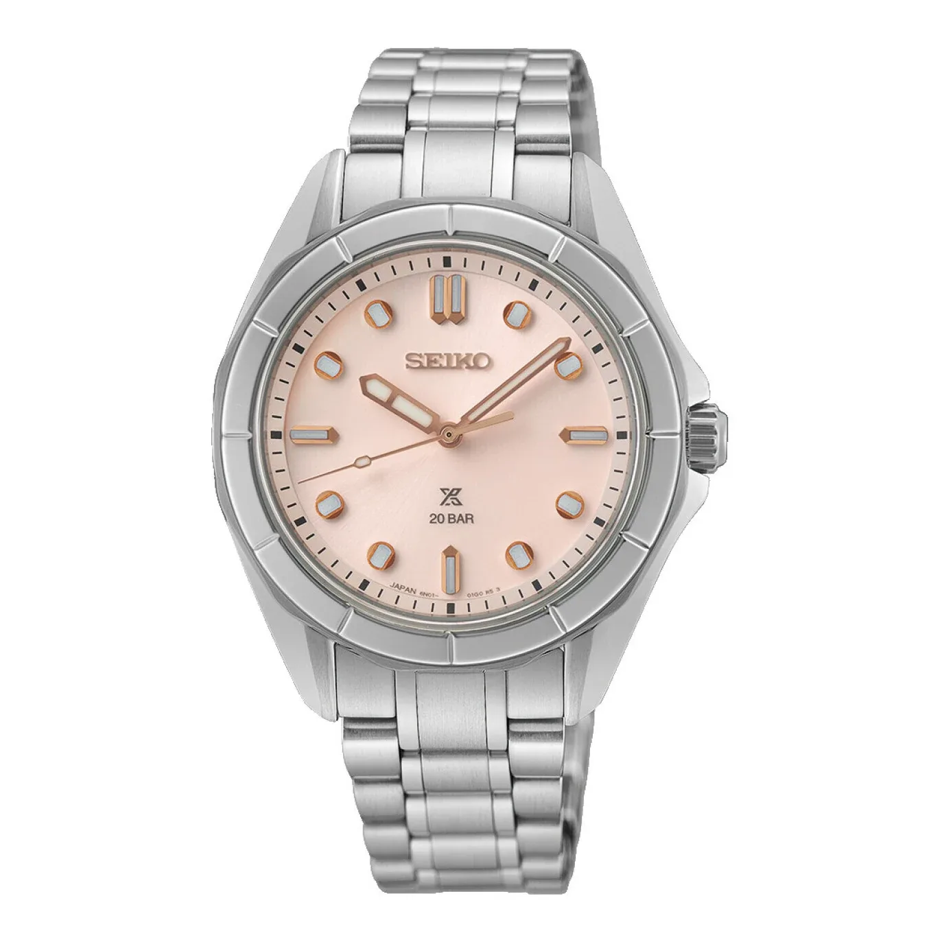 Seiko Prospex SEA Diver Quartz 34 mm Stainless Steel Orange Ladies Watch SUR597J1
