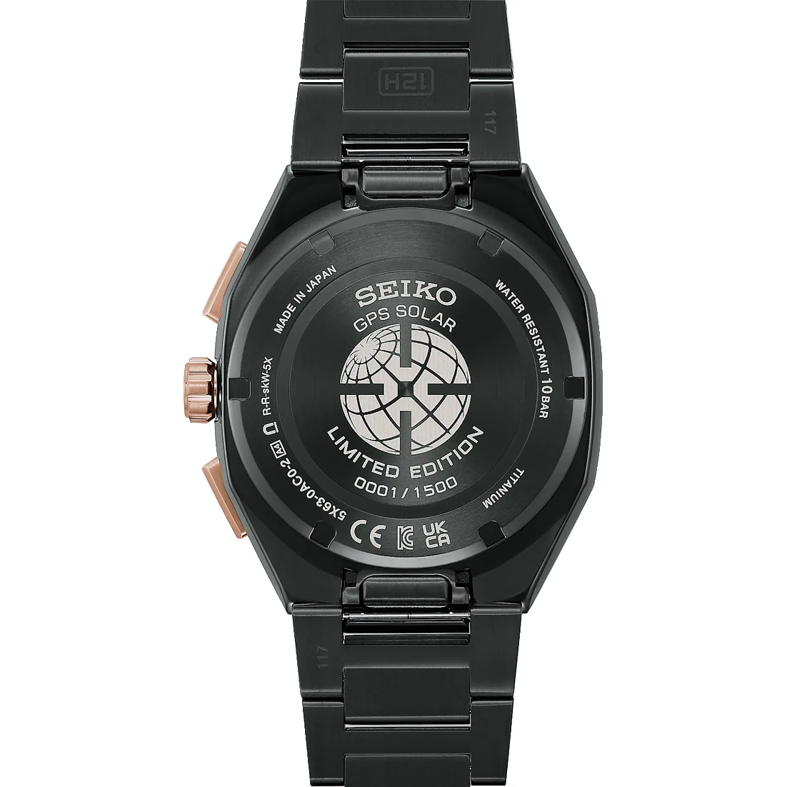 Seiko Astron GPS Solar Dual Time Chronograph Limited Edition Dark Red Men's Watch HAB010J1