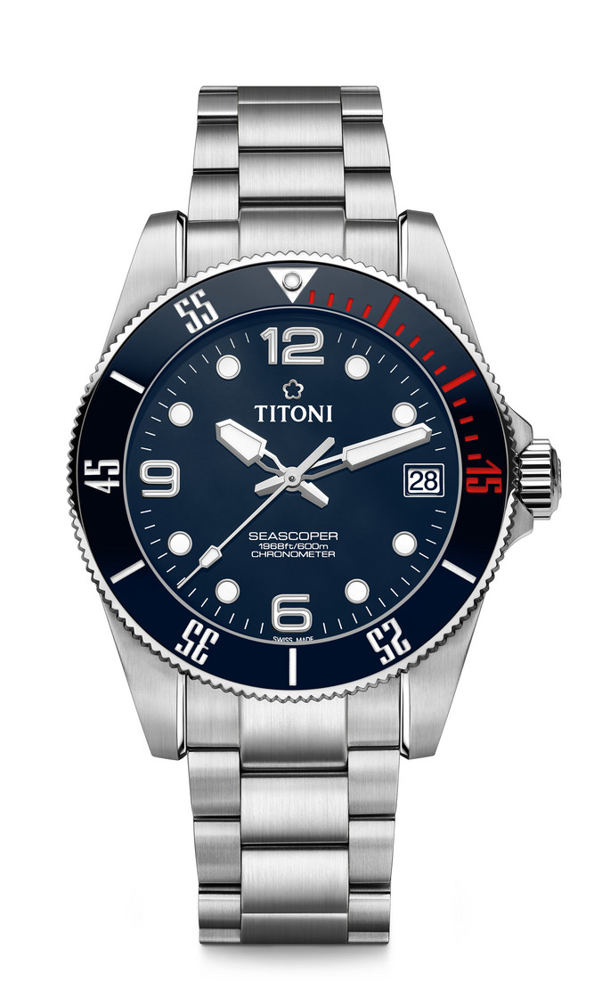 Titoni Seascoper600 men's watch 83600 S-BE-255