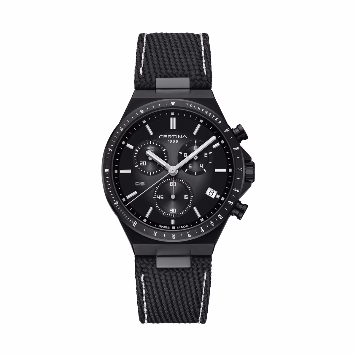 Certina DS-7 Chronograph Quartz, Grey, Stainless Steel Case, Water Resistant up to 100 Meters Men's Watch C043.417.38.081.00