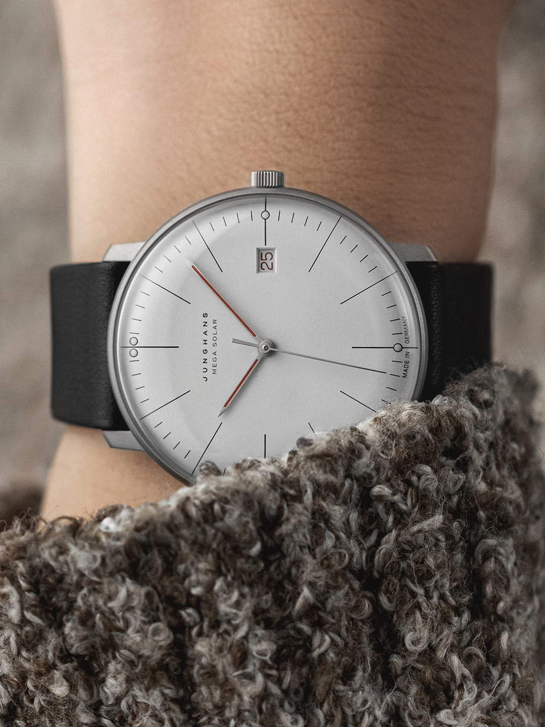 Junghans Max Bill Mega Solar Bauhaus men's watch 059/2326.02