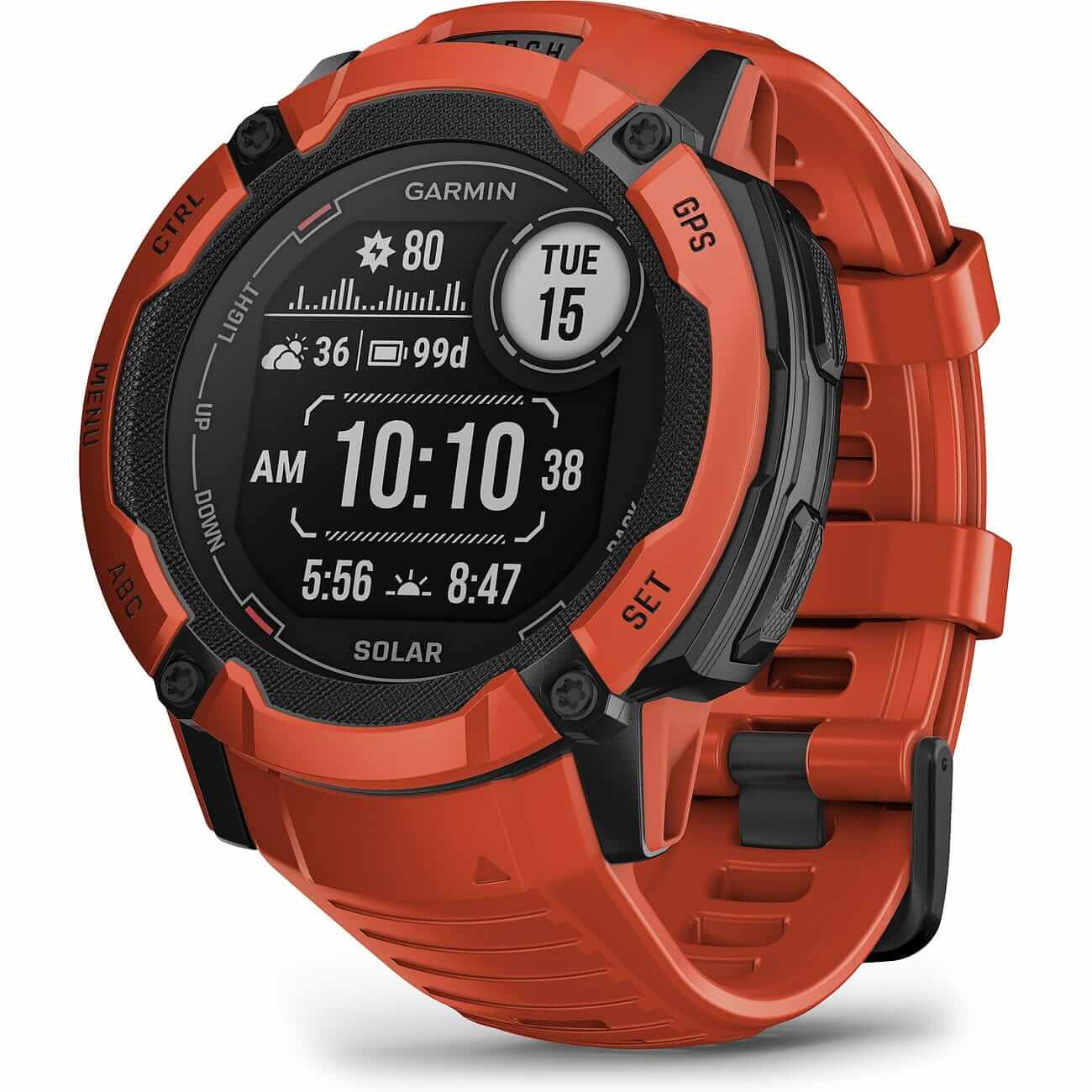 Garmin Instinct 2X Solar Red Men's Watch 010-02805-01