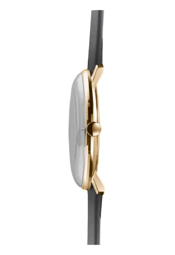 Junghans max bill Quartz Sand Gold Leather Strap Mens Watch 41/7857.02