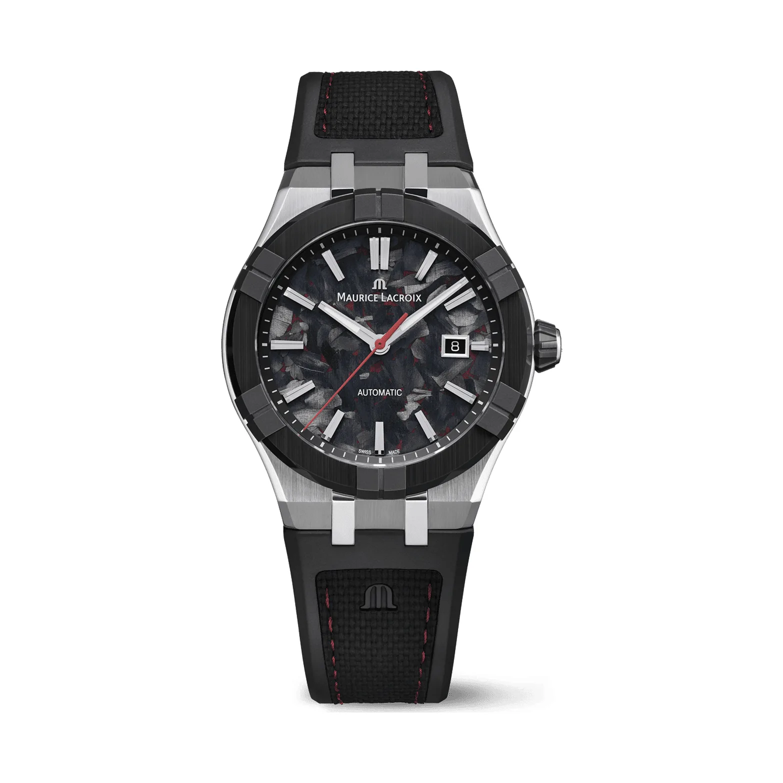 Maurice Lacroix Aikon-IC Frozen Carbon Red 43 mm Mens Watch AC6008-SSL20-530-2