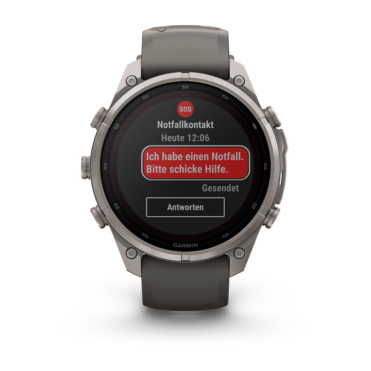 Garmin fēnix® 9 Pro inReach® Solar - 47 mm MIP Sapphire Titanium with Pebble Gray/Silver Gray Silicone Band 010-04338-01