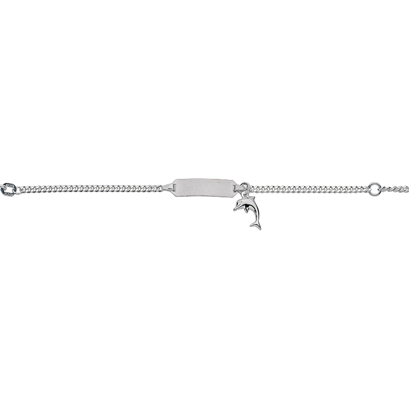 CEM 925 silver identification bracelet 12 - 14 cm, rhodium-plated BIDR904660