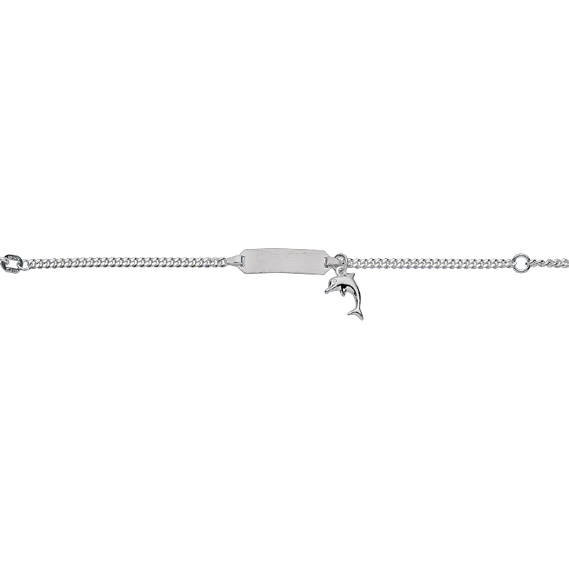 CEM 925 silver identification bracelet 12 - 14 cm, rhodium-plated BIDR904660