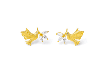 Bernd Wolf pigeon earrings 1930013156