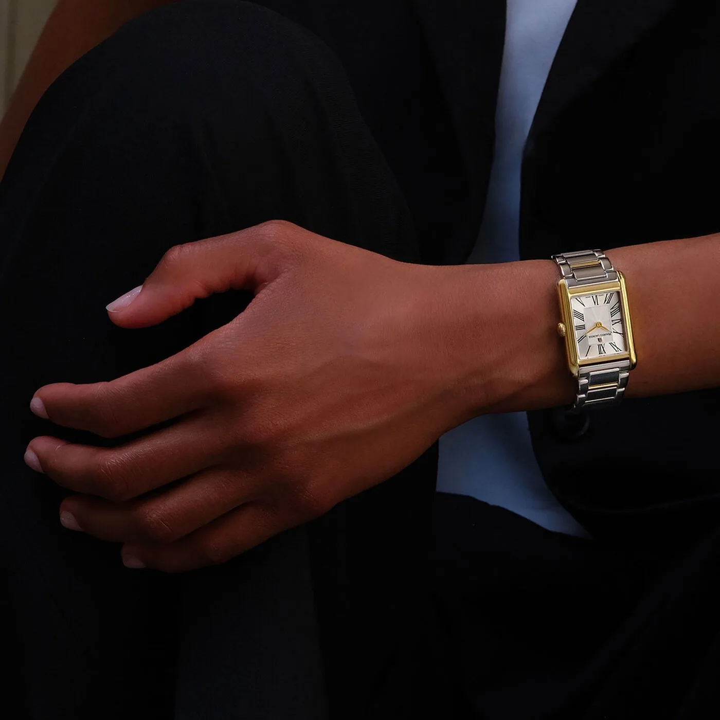 Maurice Lacroix Fiaba Square 24 x 34 mm Quartz yellow gold PVD bicolour bracelet Women's Watch FA1205-PVY02-110-A