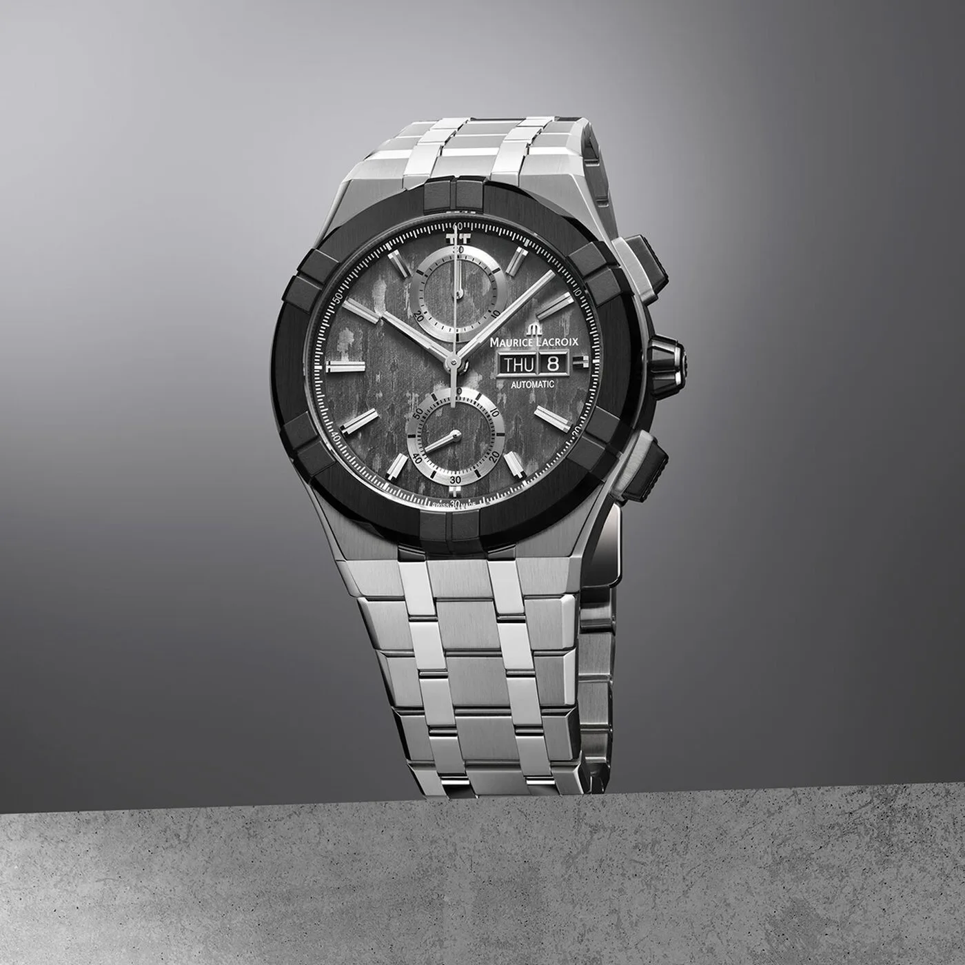 Maurice Lacroix Aikon-IC Carbon UD Chronograph 43 mm Automatic steel bracelet Men's Watch AC6038-S1C31-330-1