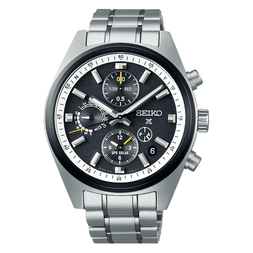 Seiko Prospex Speedtimer Solar GPS Chronograph Dual Time Men's Watch SSH167J1