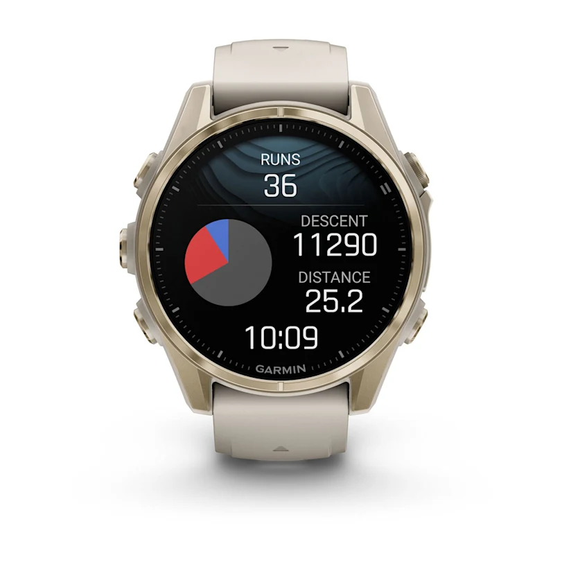 Garmin fēnix® 8 43 mm AMOLED Sapphire Fog Grey/Soft Gold 010-02903-11