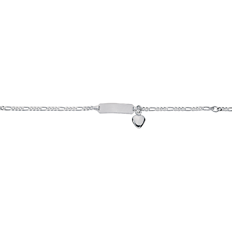 CEM 925 silver identification bracelet 12 - 14 cm, rhodium-plated BIDR904661
