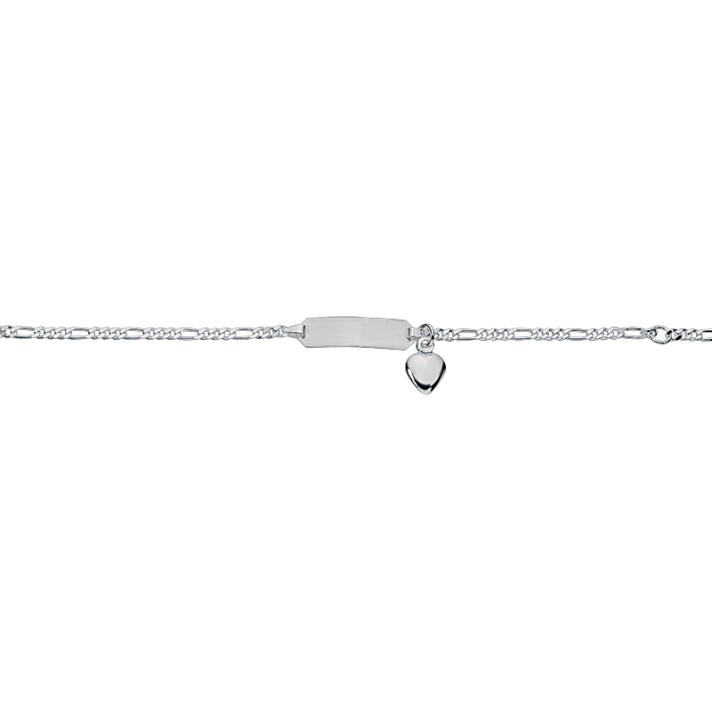 CEM 925 silver identification bracelet 12 - 14 cm, rhodium-plated BIDR904661