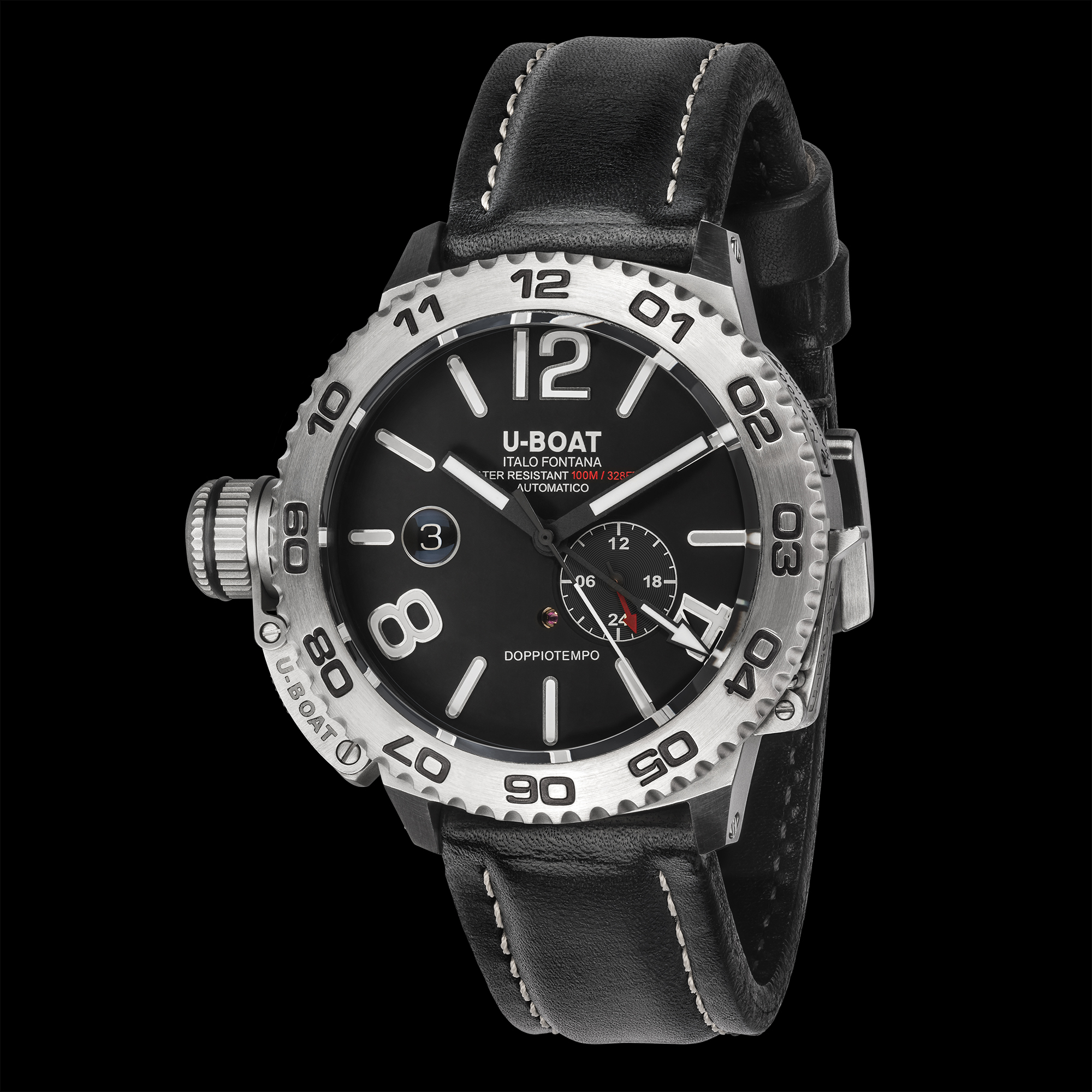 U-BOAT men's watch DOPPIOTEMPO AUTO SS 9099