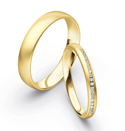 First Individual Love 3D Yellow – Two pair of wedding rings Rauschmayer 73-02046 / 72-02046