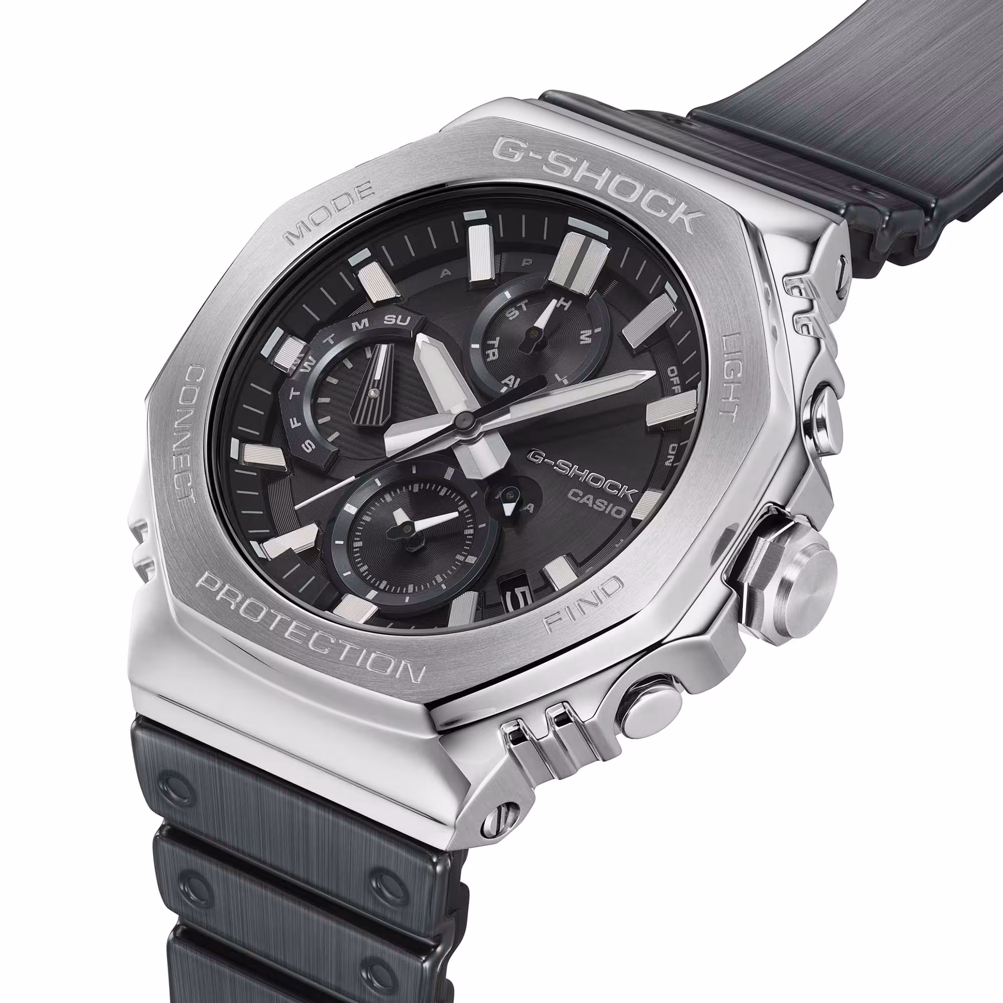 G-Shock G-Steel Protection Classic, solar, silicone strap, 46mm men's watch GMC-B2100Y-1AER