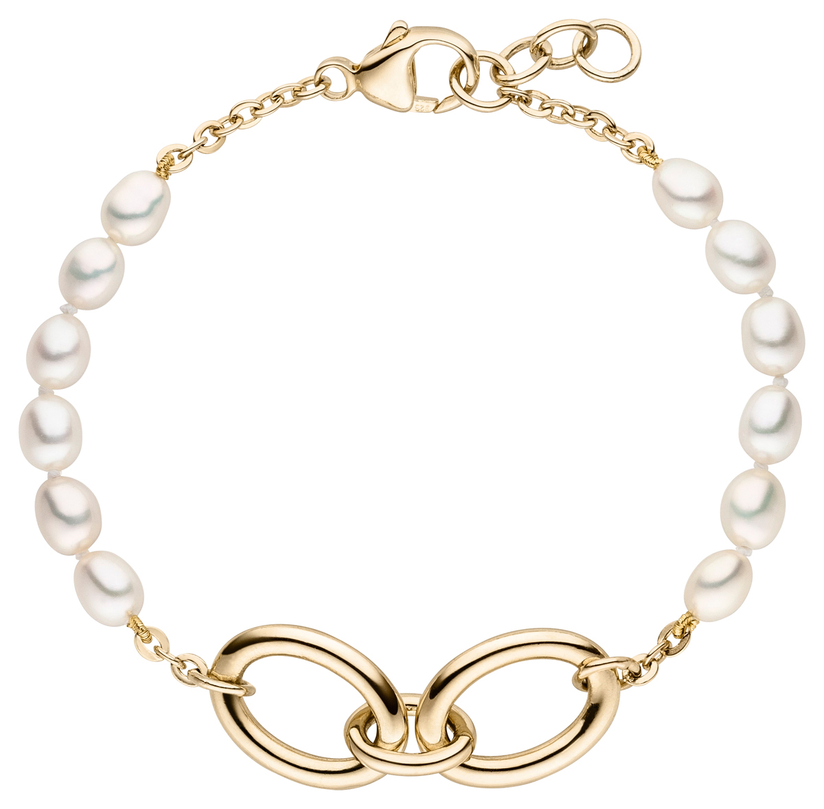 Adriana bracelet with pearls and chunky chain R20