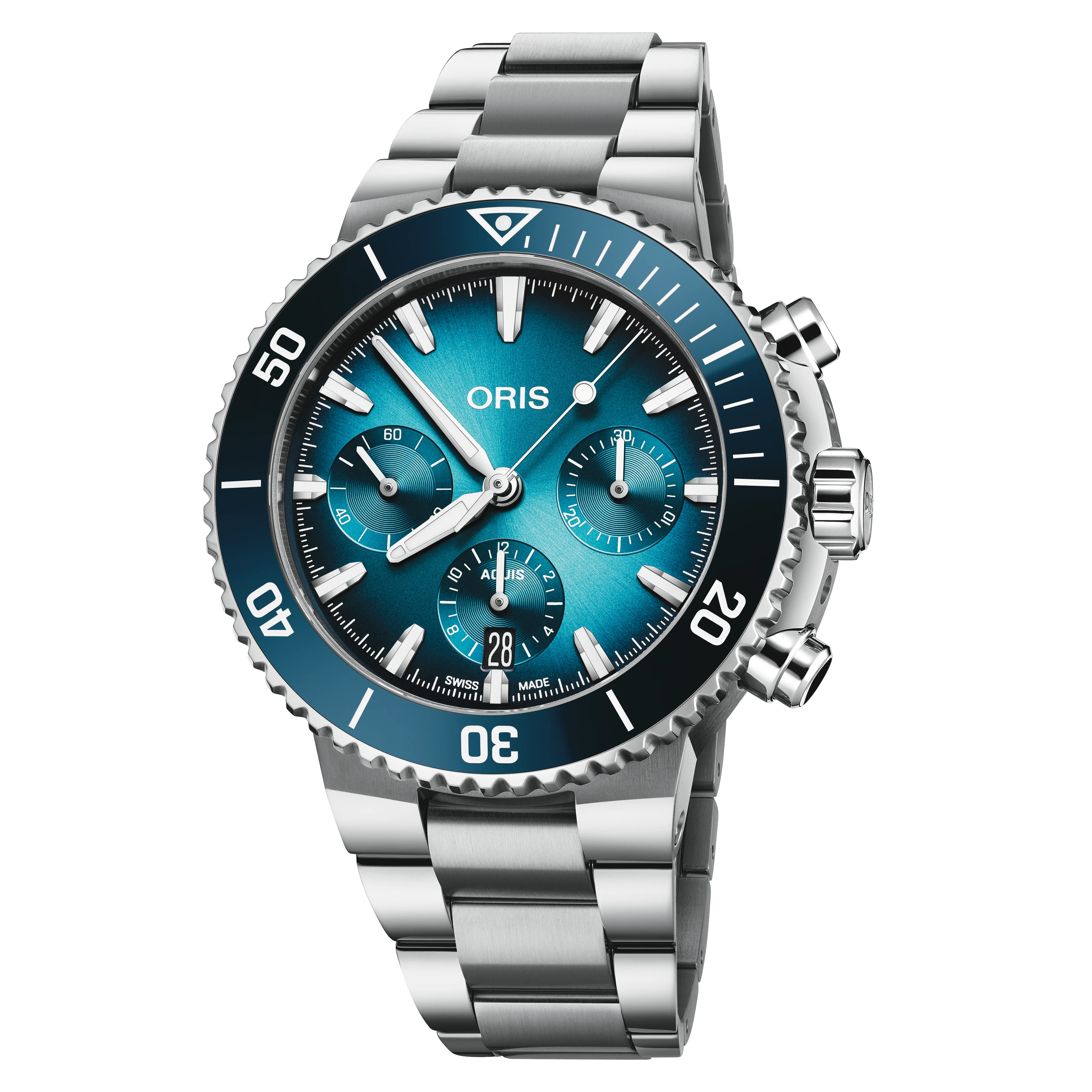 Oris Aquis Chronograph Automatik men's watch , 01 771 7793 4155-07 8 23 01PEB