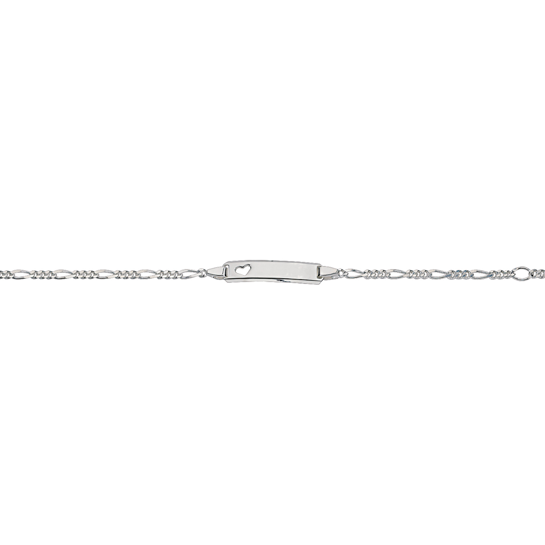 CEM 925 silver identification bracelet 14 - 16 cm, rhodium-plated BIDR904664