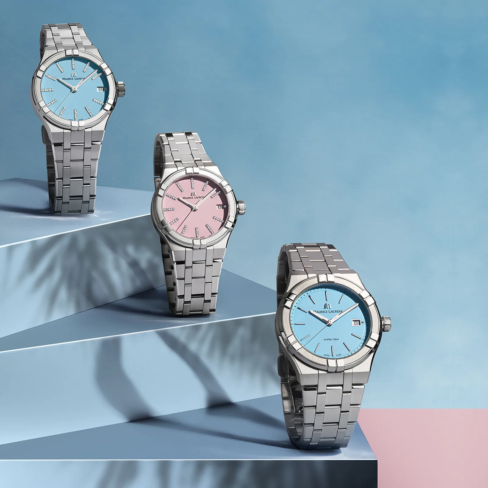 Maurice Lacroix Aikon Quartz Colours Edition Light Blue 35 mm Ladies Watch AI1106-SS002-450-1