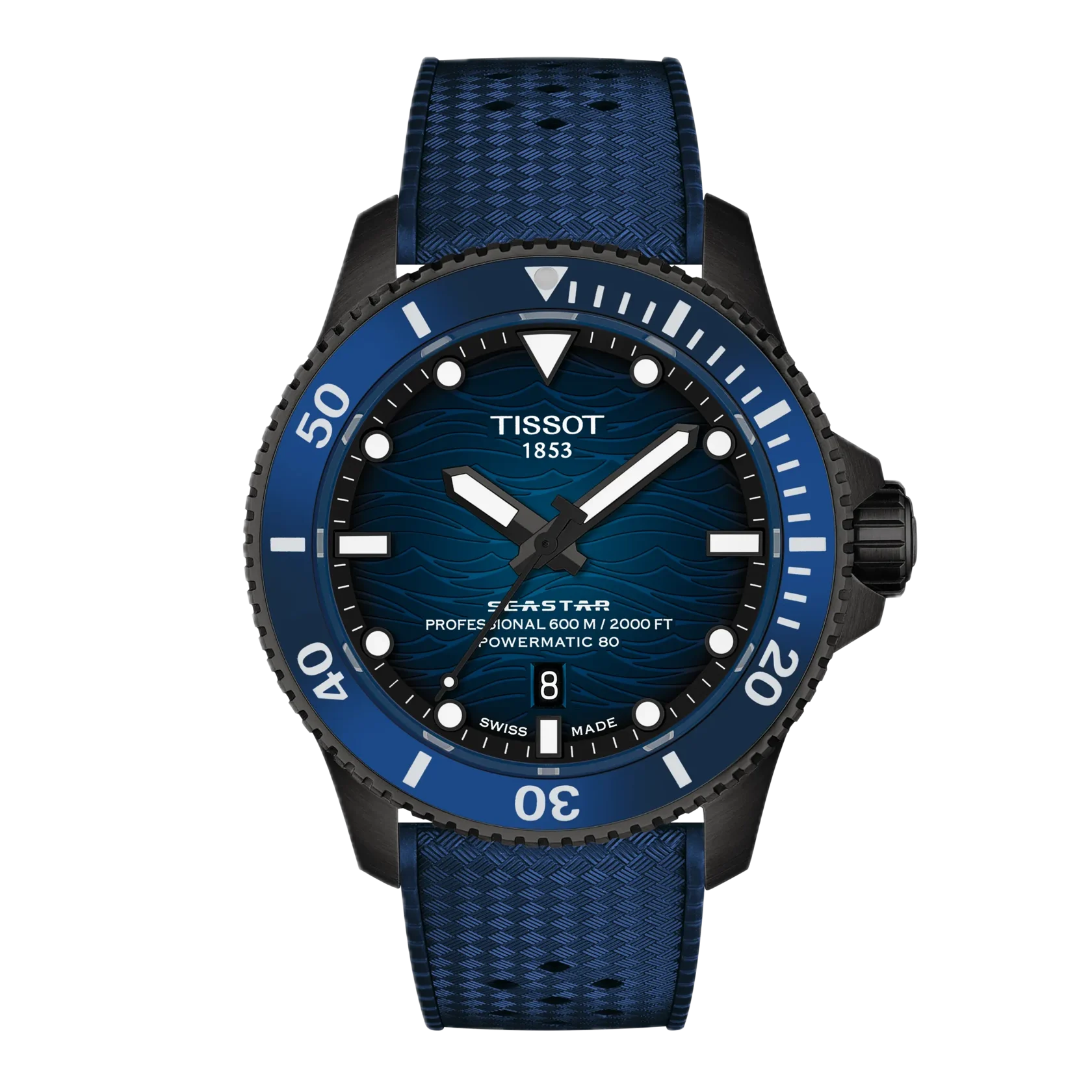 Tissot Seastar 2000 Automatic, 44mm, blue dial, rubber strap Men's watch T120.907.37.041.00