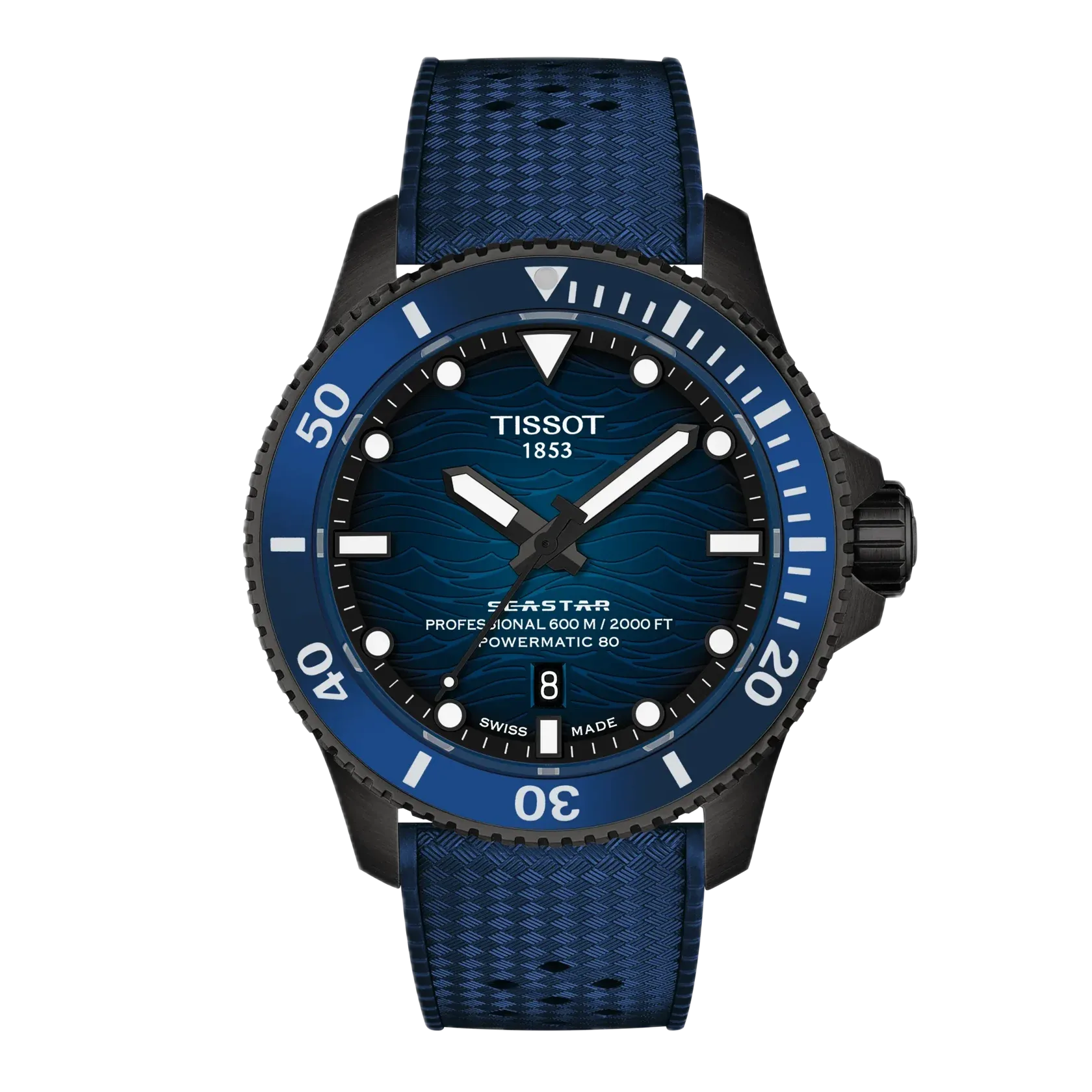 Tissot Seastar 2000 Automatic, 44mm, blue dial, rubber strap Men's watch T120.907.37.041.00