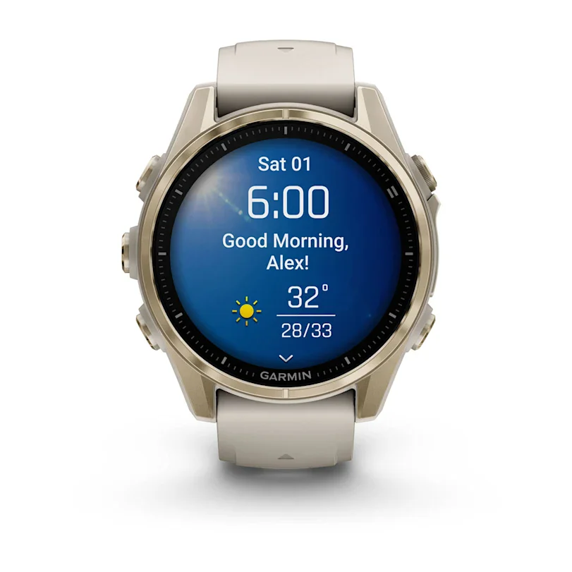 Garmin fēnix® 8 43 mm AMOLED Sapphire Fog Grey/Soft Gold 010-02903-11