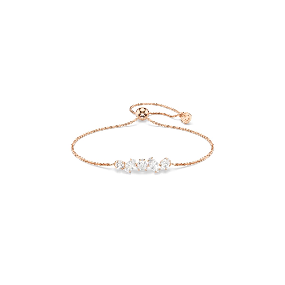 Swarovski Mesmera Armband, Verschiedene Schliffe, Weiß, Roségoldlegiert