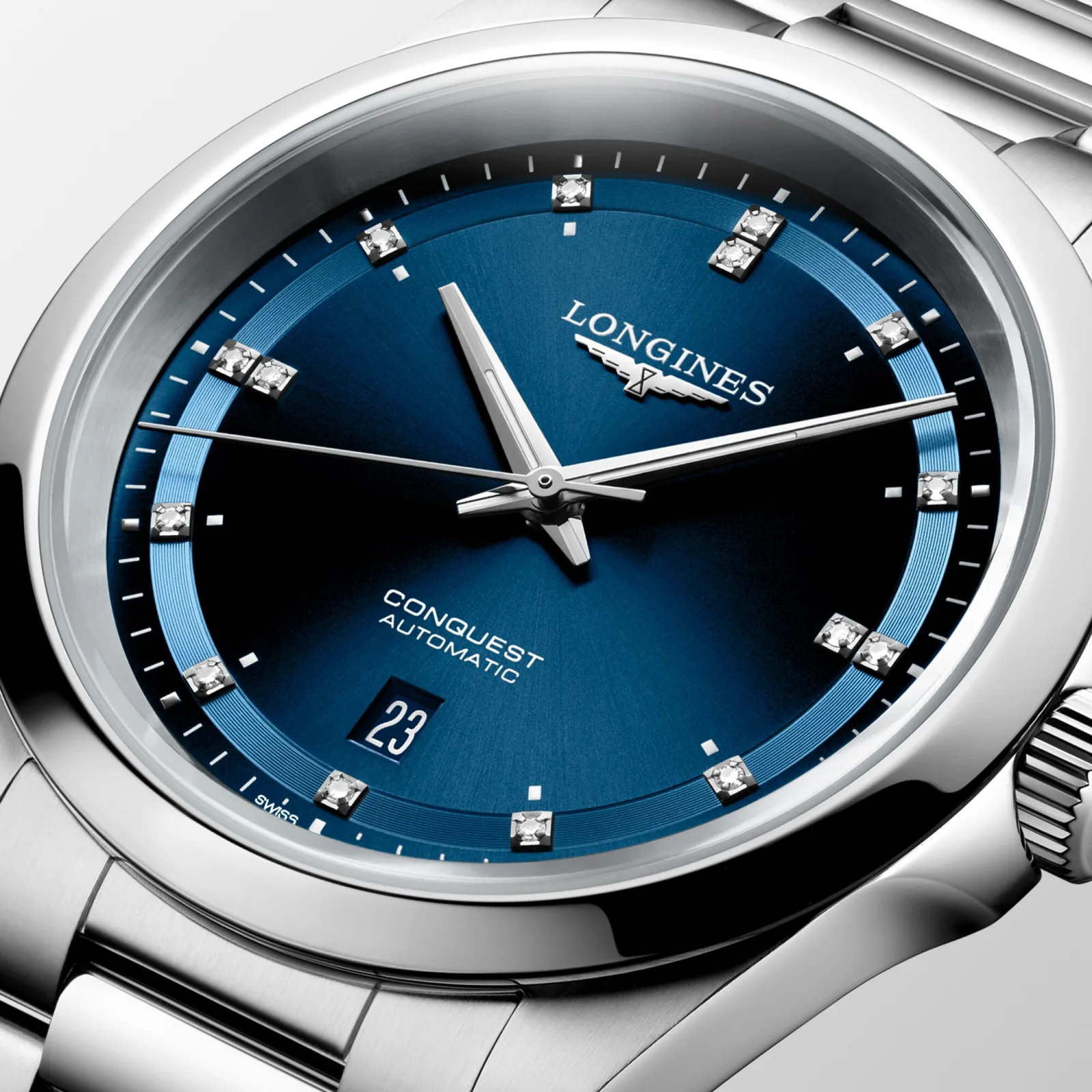 Longines Conquest Automatic 41 mm Steel Bracelet Blue Mens Watch L3.830.4.97.6