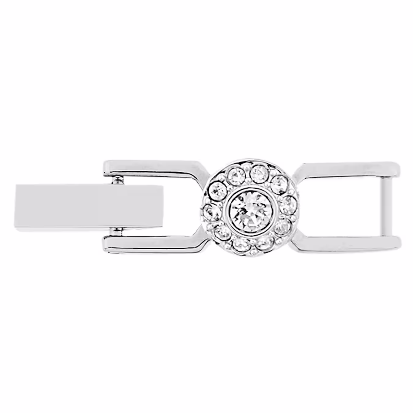 Swarovski Una Angelic Extension Piece, Round Cut, White, Rhodium Plated
