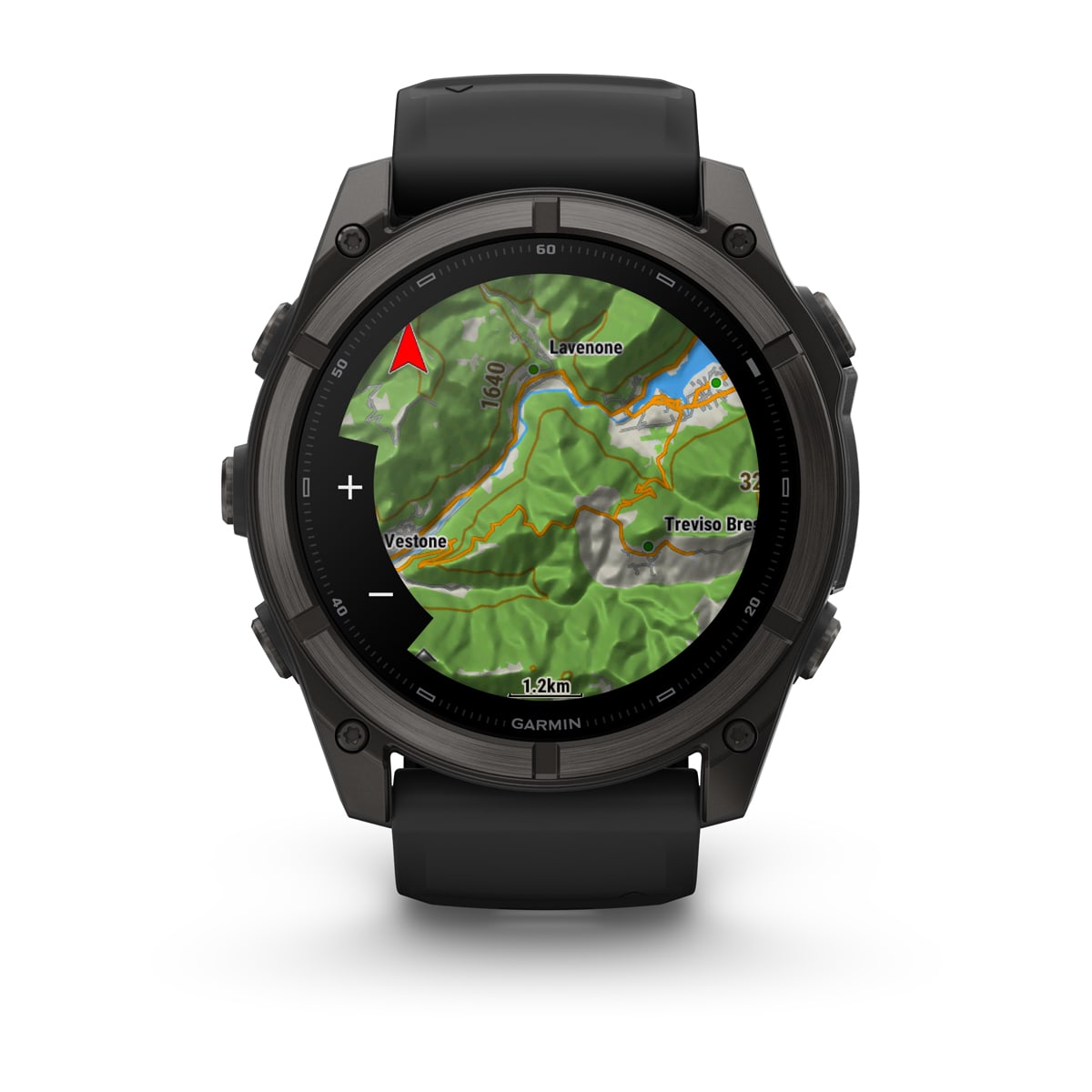 Garmin fēnix® 9 - 51 mm AMOLED Sapphire Black/Carbon Gray DLC Titanium with Black Silicone Band 010-04763-11