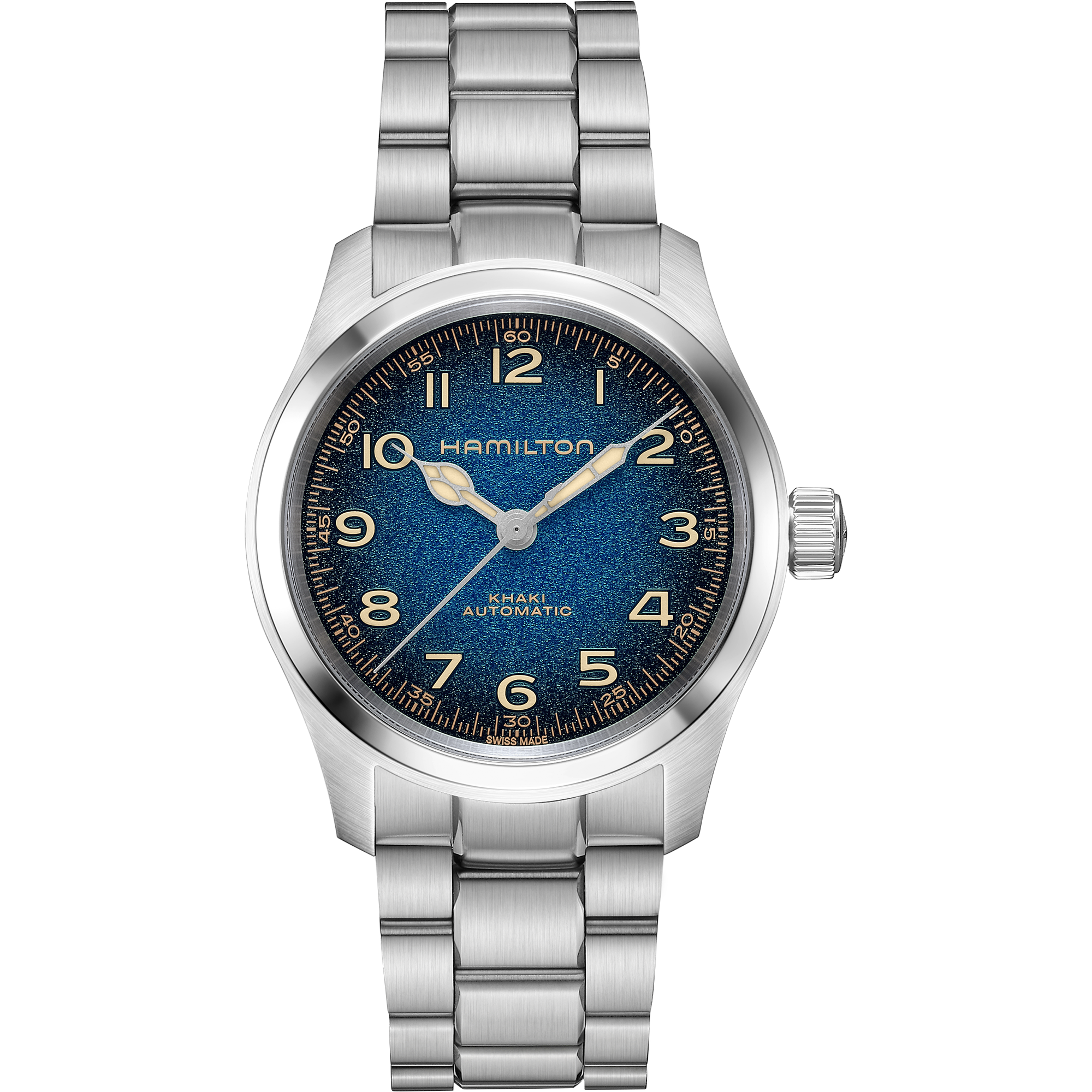 Hamilton Khaki Field Murph Automatic Blue Steel Bracelet Mens Watch H70405140