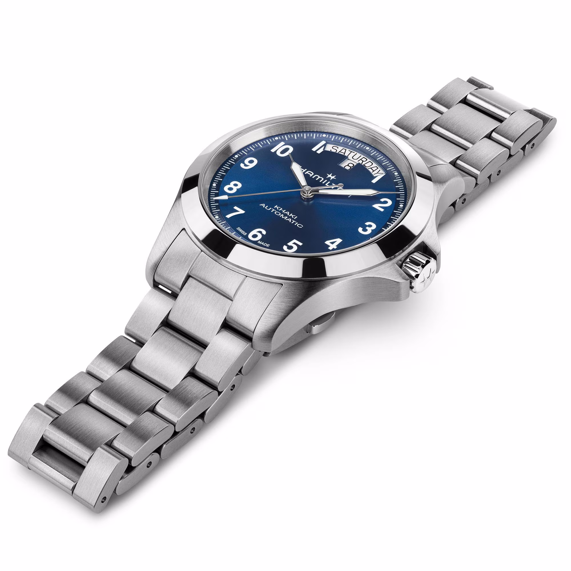 Hamilton Khaki Field King Day-Date 40 mm Blue, Stainless Steel, Automatic Men's Watch H64475140