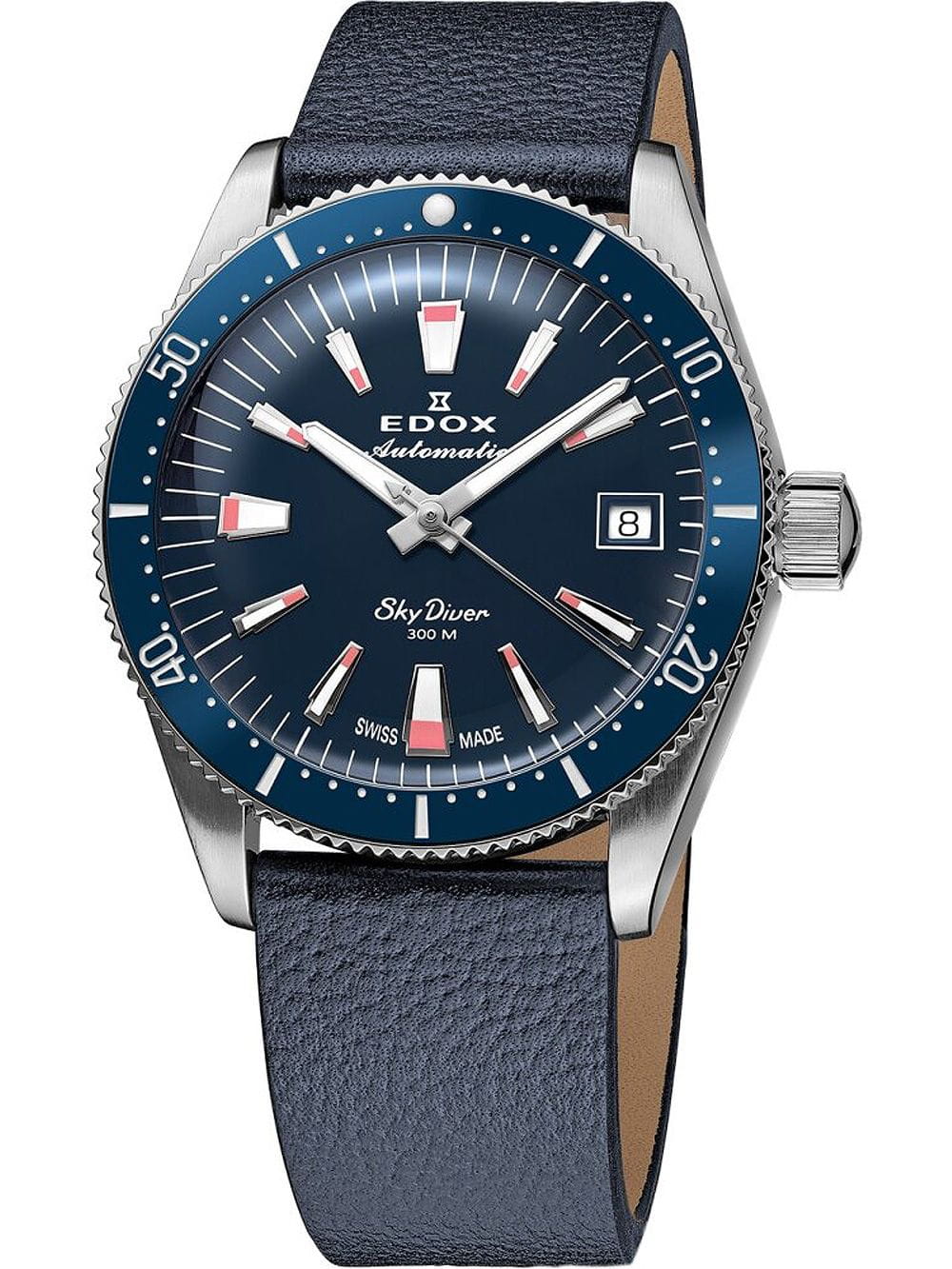Edox SkyDiver 38 Date Automatic Limited Edition Unisex Watch 80131 3BUC BUICO