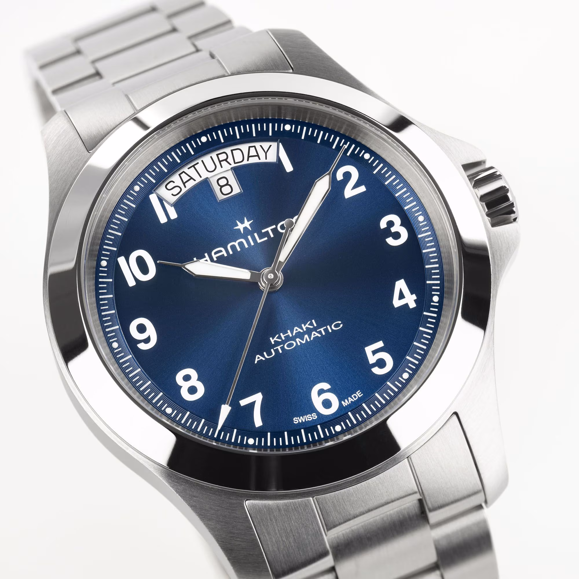 Hamilton Khaki Field King Day-Date 40 mm Blue, Stainless Steel, Automatic Men's Watch H64475140