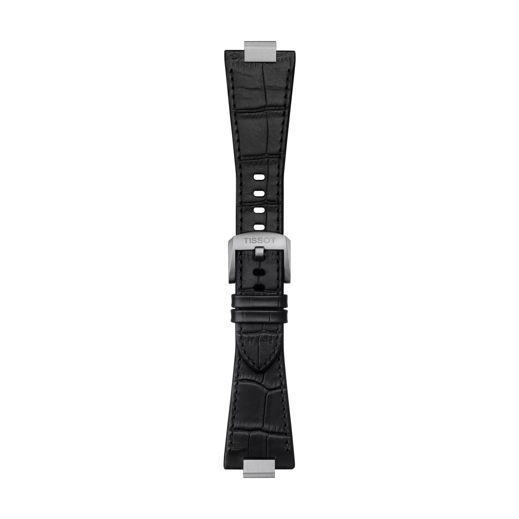 Tissot replacement strap black leather