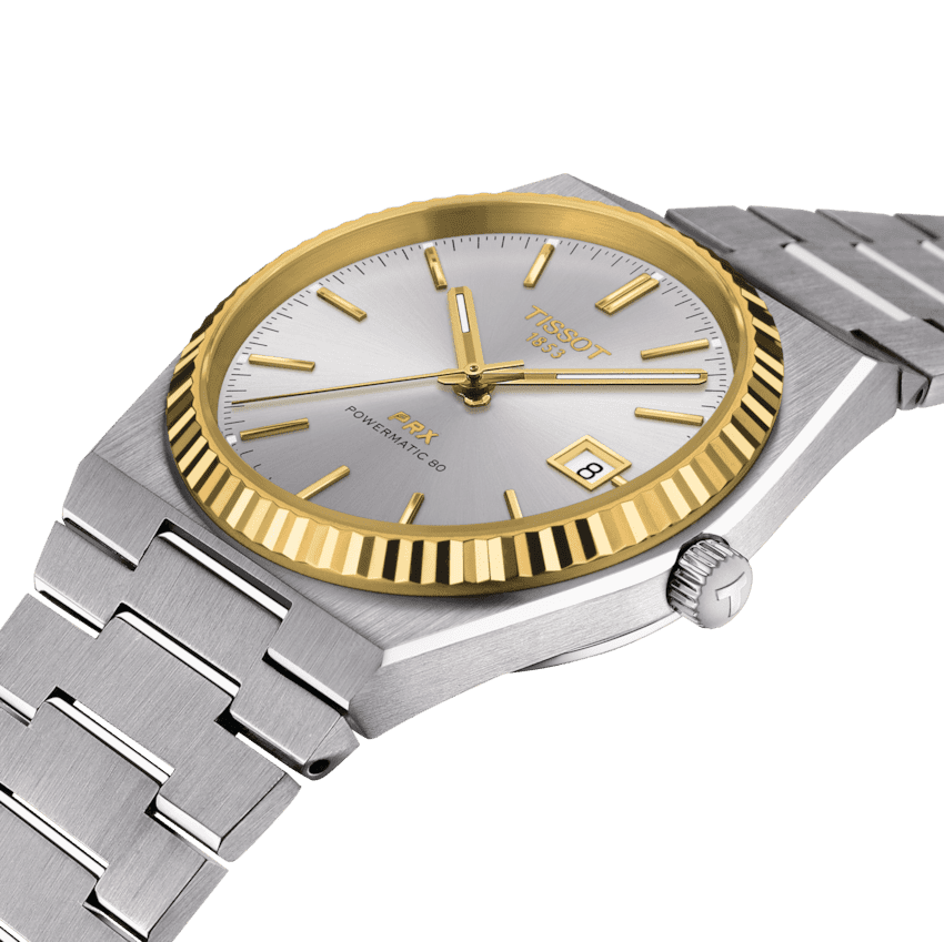 Tissot PRX Powermatic 80 18K Gold Bezel Men's Watch T931.407.41.031.01