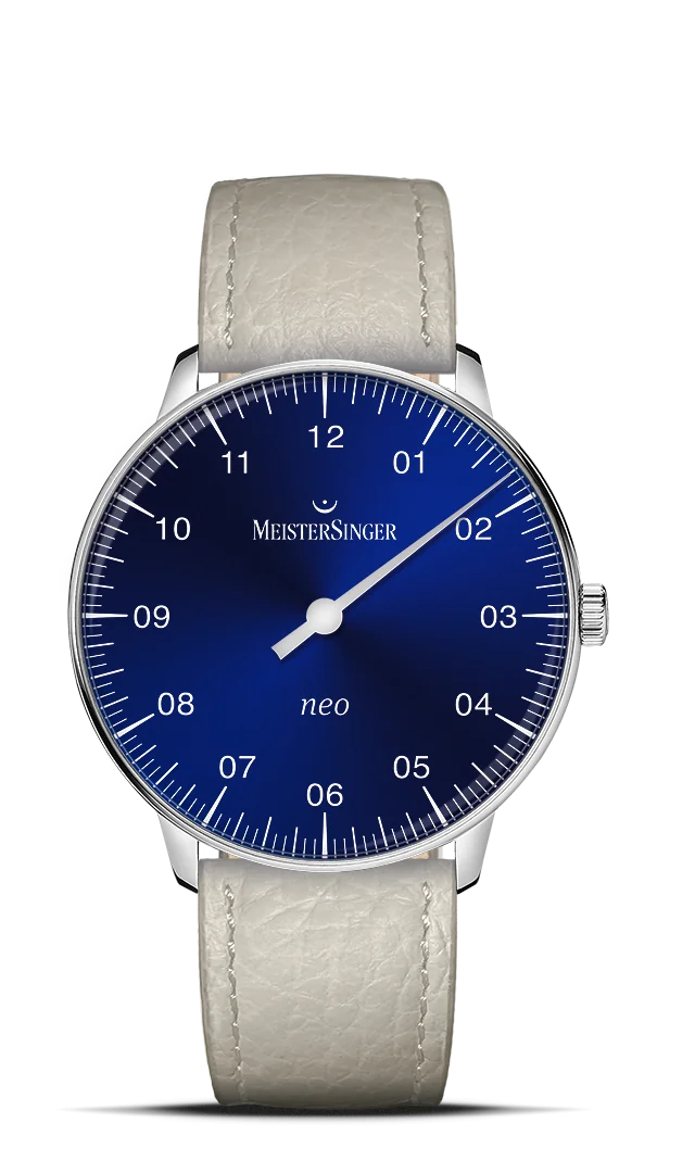 Meister Singer Neo Automatic, Blue, Leather Strap Ladies Watch NES908
