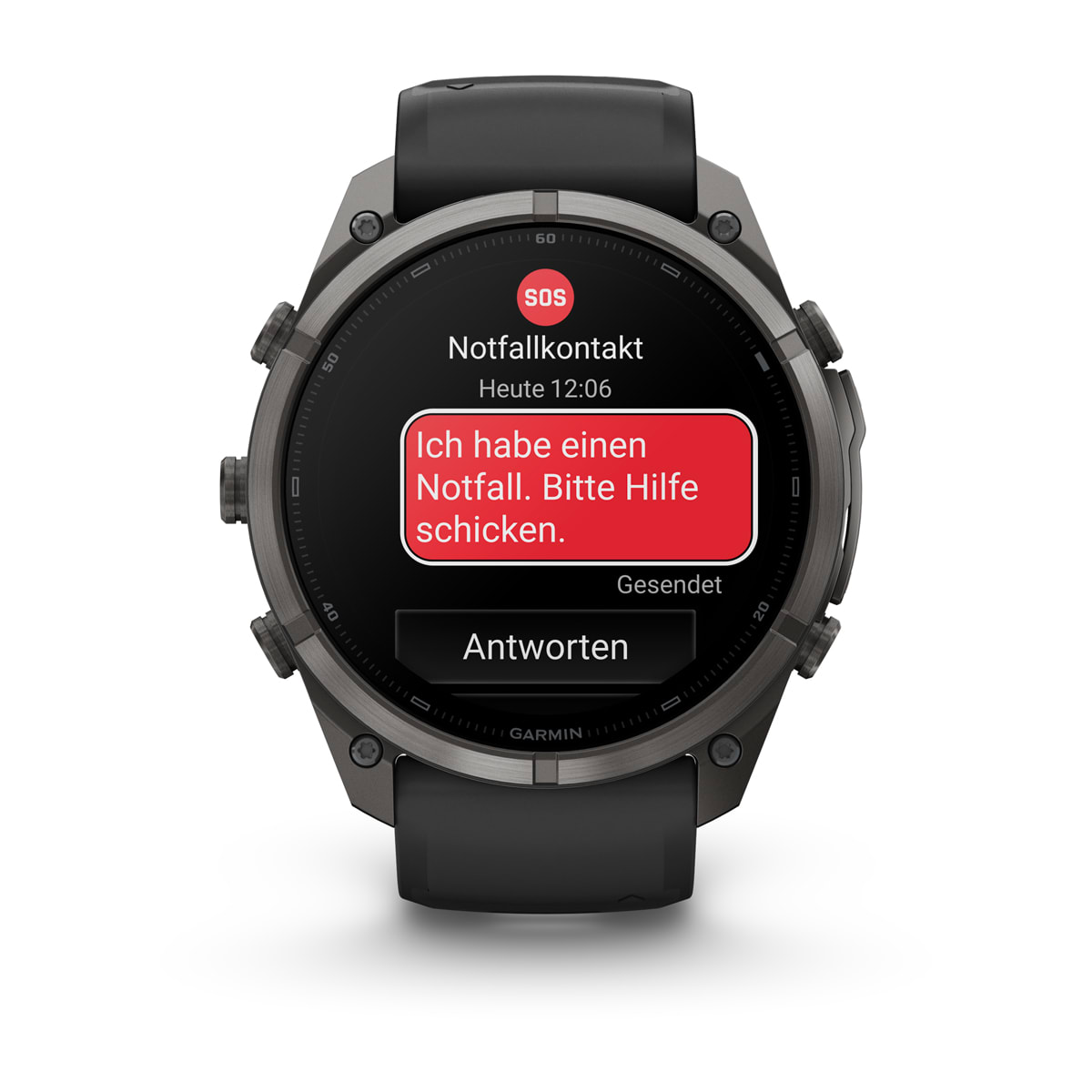 Garmin fēnix® 9 Pro inReach® - 51 mm AMOLED Sapphire Carbon Gray DLC Titanium with Black/Pebble Gray Silicone Band 010-04337-11