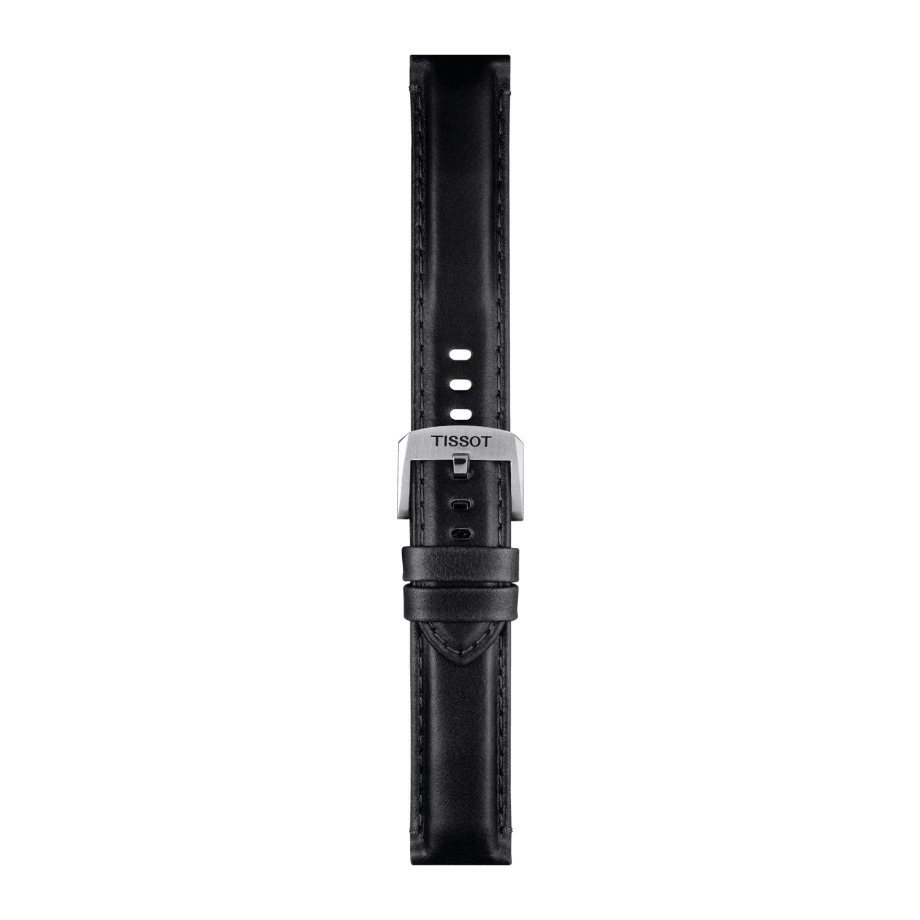 Tissot replacement strap black leather