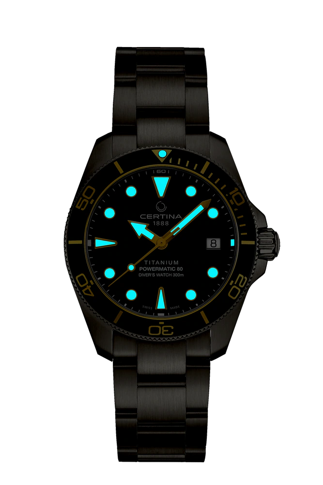 Certina DS Action Diver 38mm Titanium Powermatic 80 Men's Watch C048.807.44.051.00