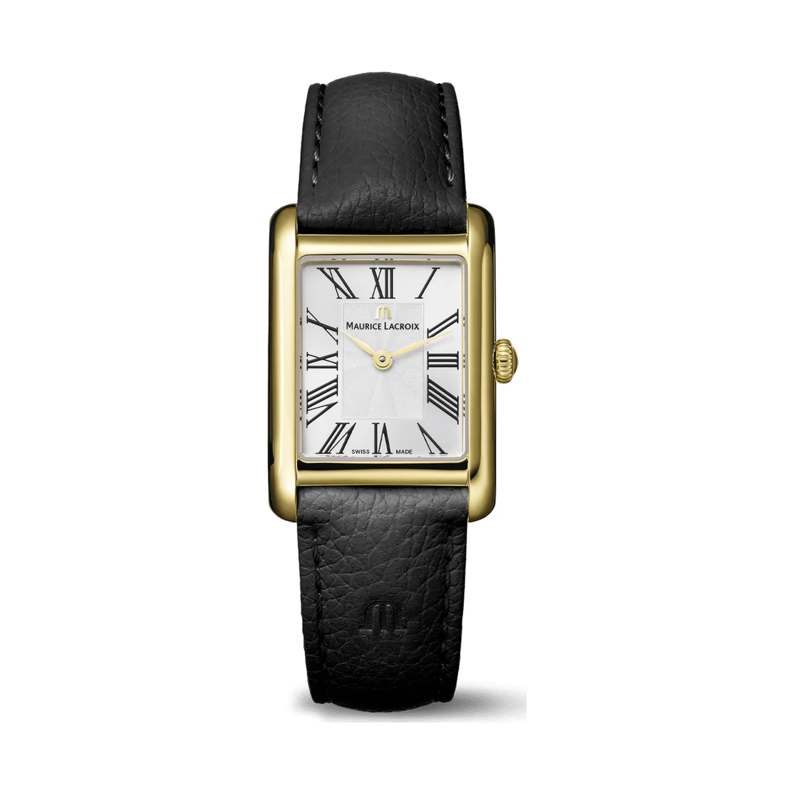 Maurice Lacroix Fiaba Square 24 x 34 mm Quartz yellow gold PVD leather strap Women's Watch FA1205-PVY01-110-2
