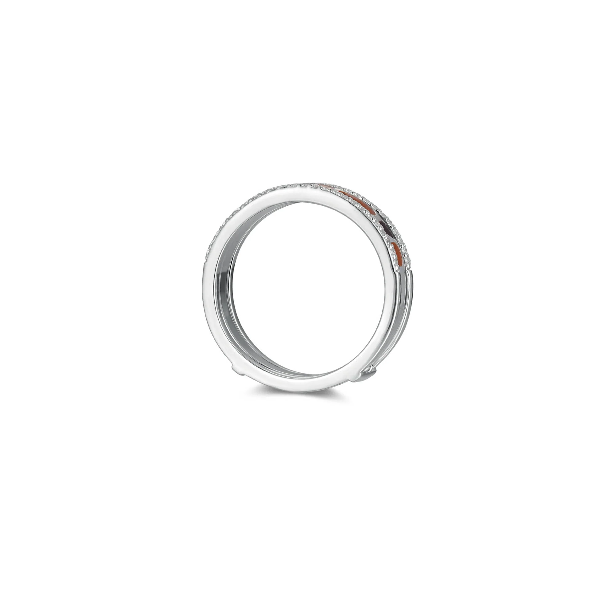 At the time, Moonshine Safari Ring in rhodium-plated 925 sterling silver, size 54