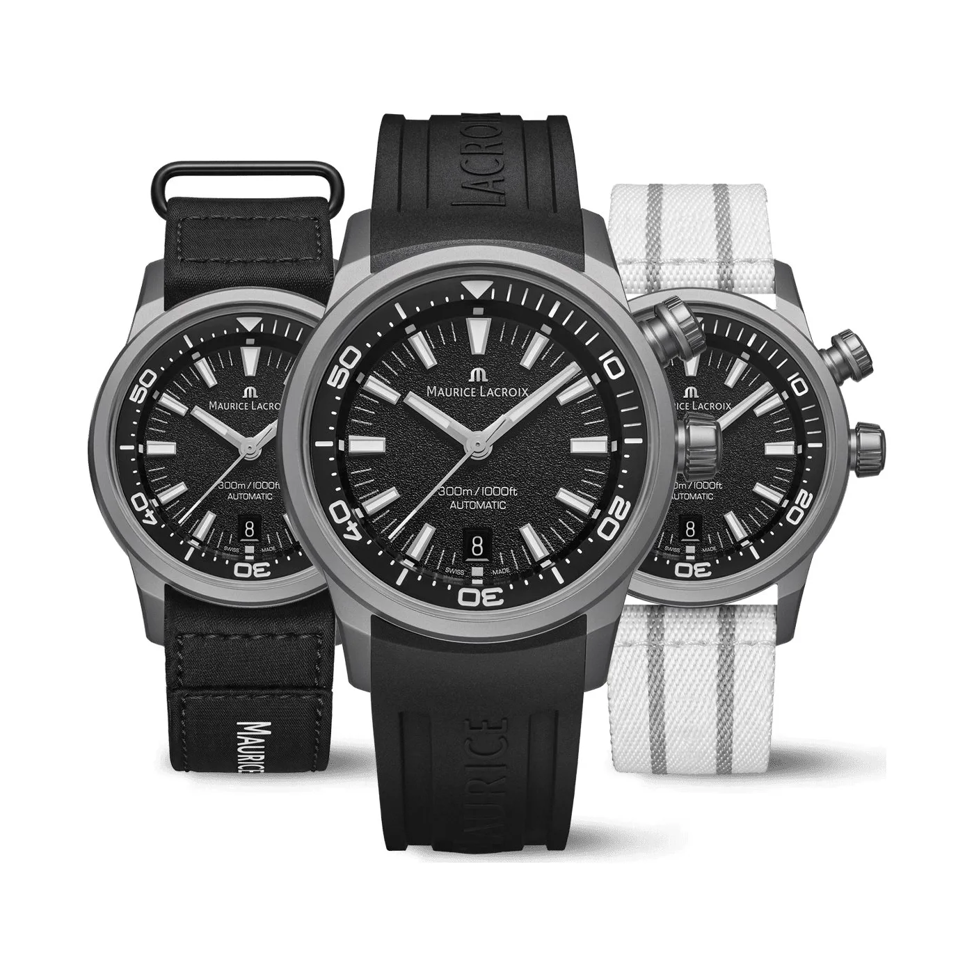 Maurice Lacroix Pontos S Diver Titanium Limited Edition 42mm Automatic Rubber Strap PT6248-TT03L-330-2